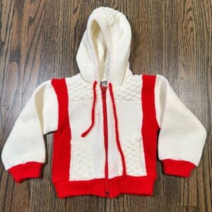 Vintage Montgomery Ward 1970s baby zip up sweater size 12-18M